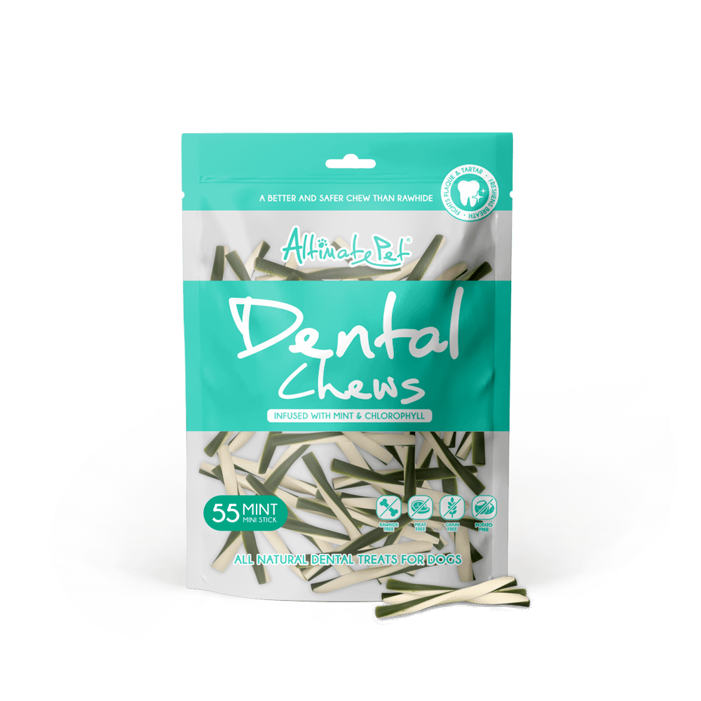 Altimate Pet  Infused with Mint & Chlorophyll Dental Chews - Mini Stick (55pcs) Treats for Dog 150g