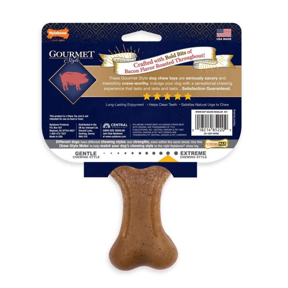 Nylabone Gourmet Style Strong Chew Dog Chew Toy Regular for Dogs Up To 25lbs / 11kg - Image 2