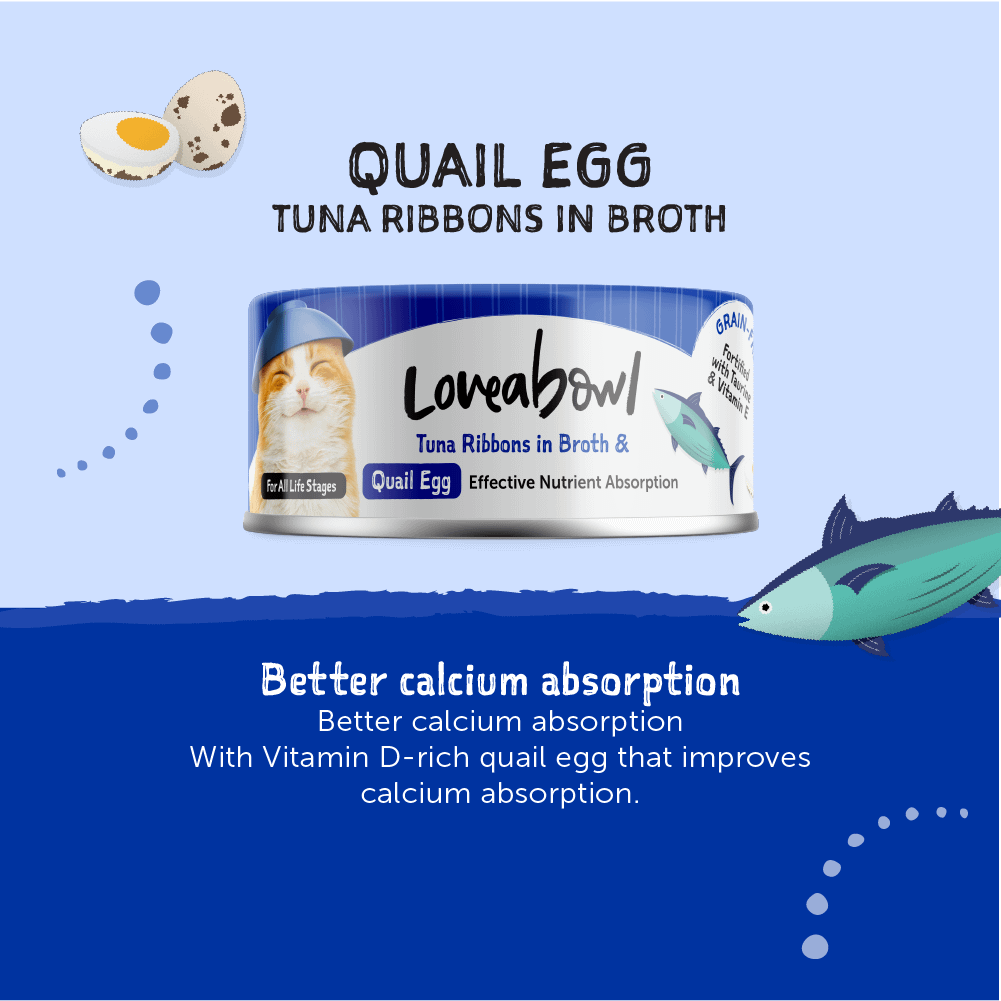 Loveabowl Tuna Ribbons in Broth with Quail Egg Wet Food for Cat 70g - Image 2