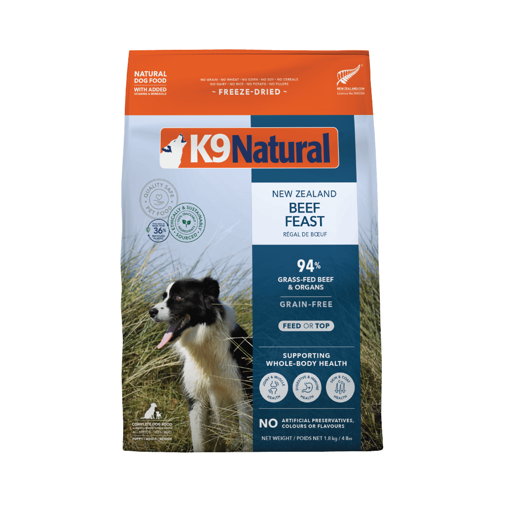 K9 Natural Freeze Dried Beef for Dogs (4 Sizes)