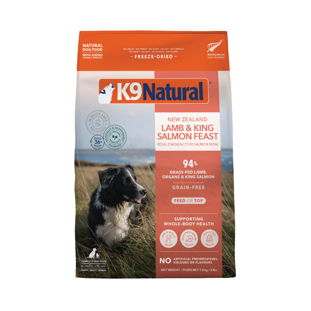 K9 Natural Freeze Dried Lamb & King Salmon for Dogs (3 Sizes)