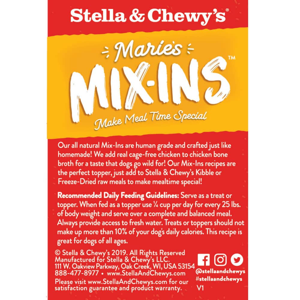 Stella & Chewy’s Marie's Mix-Ins Cage-Free Chicken & Pumpkin Wet Dog Food 5.5oz - Image 2