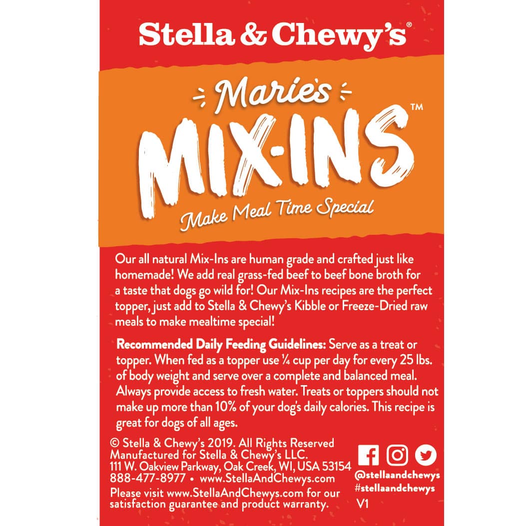 Stella & Chewy’s Marie's Mix-Ins Grass-Fed Beef & Pumpkin Wet Dog Food 5.5oz - Image 2