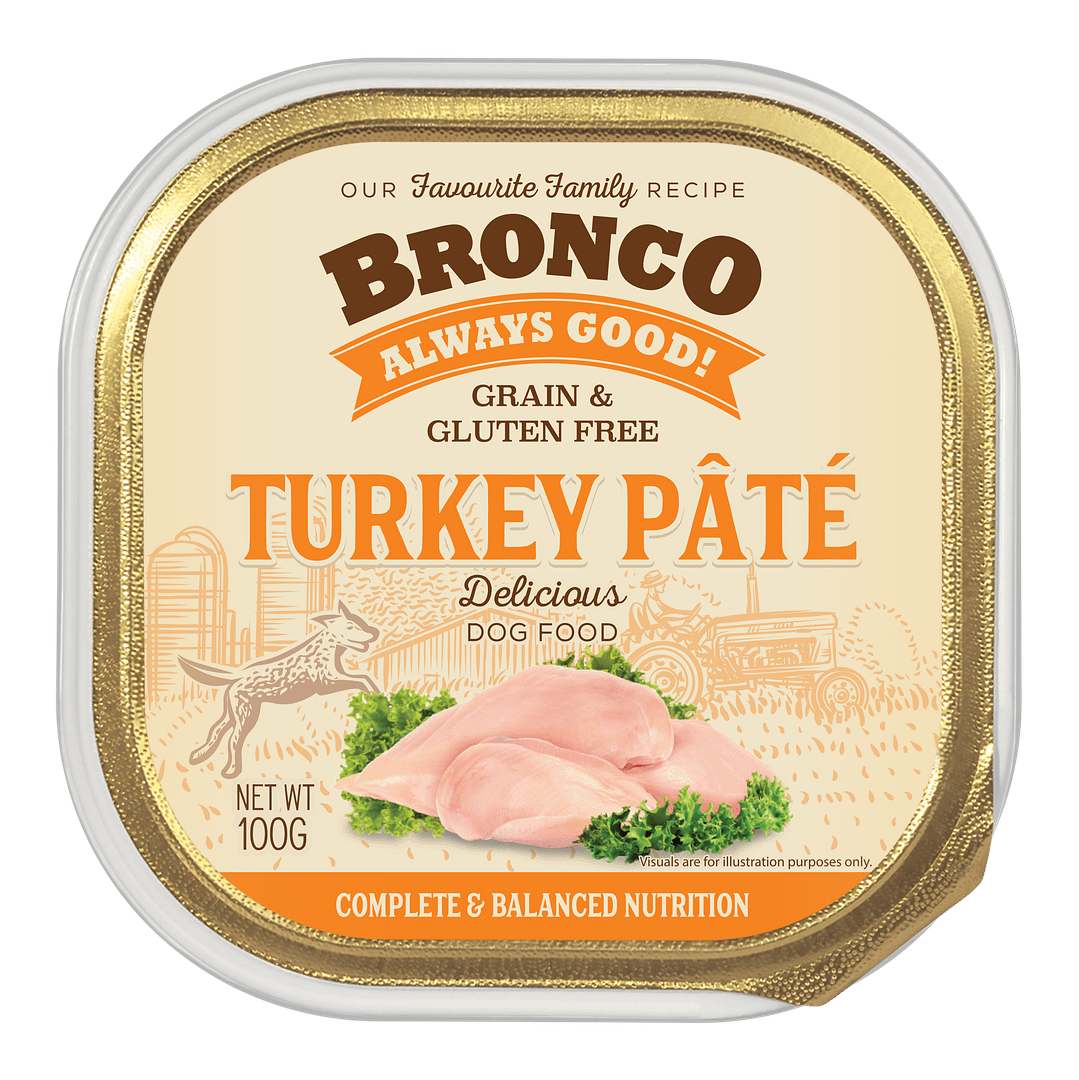 Bronco Turkey Pate Tray 100g