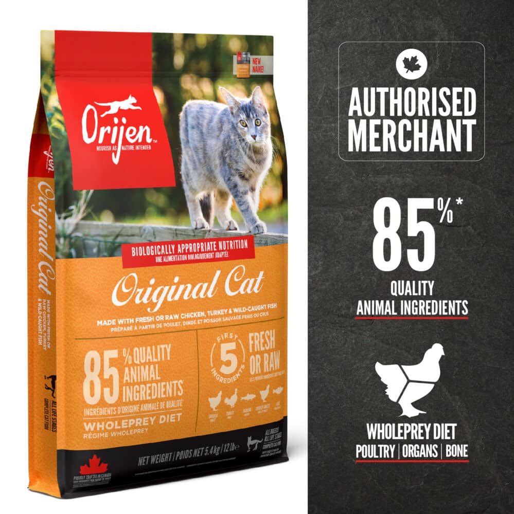 ORIJEN Whole Prey Diet Original Dry Cat Food - All Life Stage (3 Sizes)