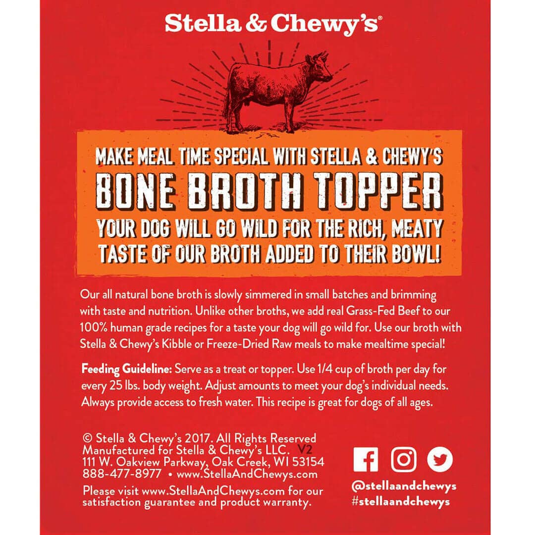 Stella & Chewy’s Grass-Fed Beef Broth Topper Wet Dog Food 11 fl oz - Image 2