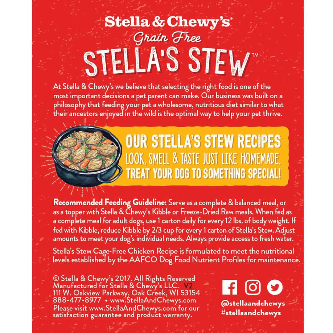 Stella & Chewy’s Cage-Free Chicken Stella's Stew Grain Free Wet Dog Food 11oz - Image 2