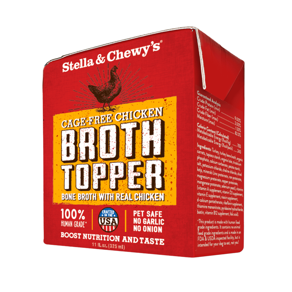 Stella & Chewy’s Cage-Feed Chicken Broth Topper Wet Dog Food 11 fl oz