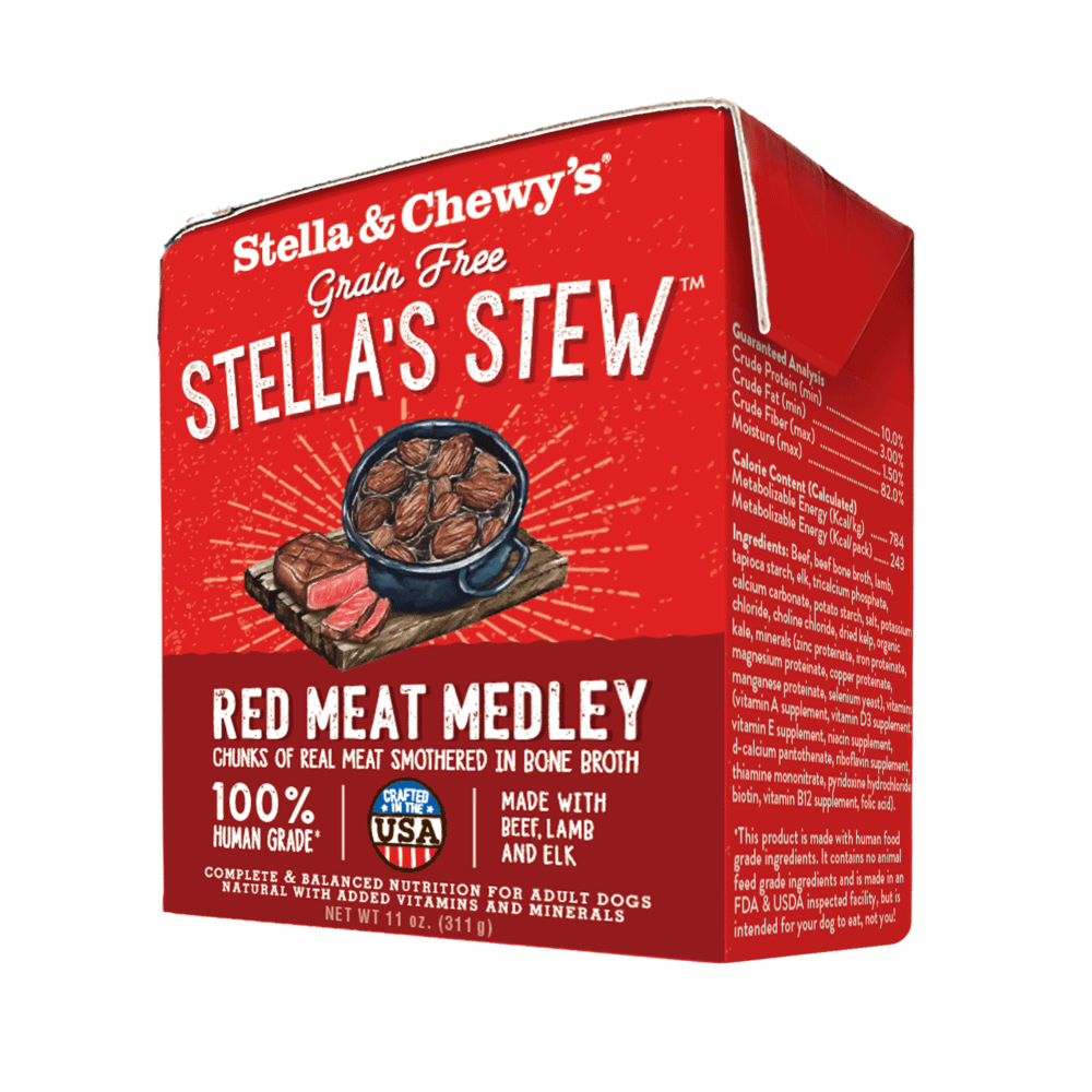 Stella & Chewy’s Red Meat Medley (Beef, Lamb & Elk) Stella's Stew Grain Free Wet Dog Food 11oz