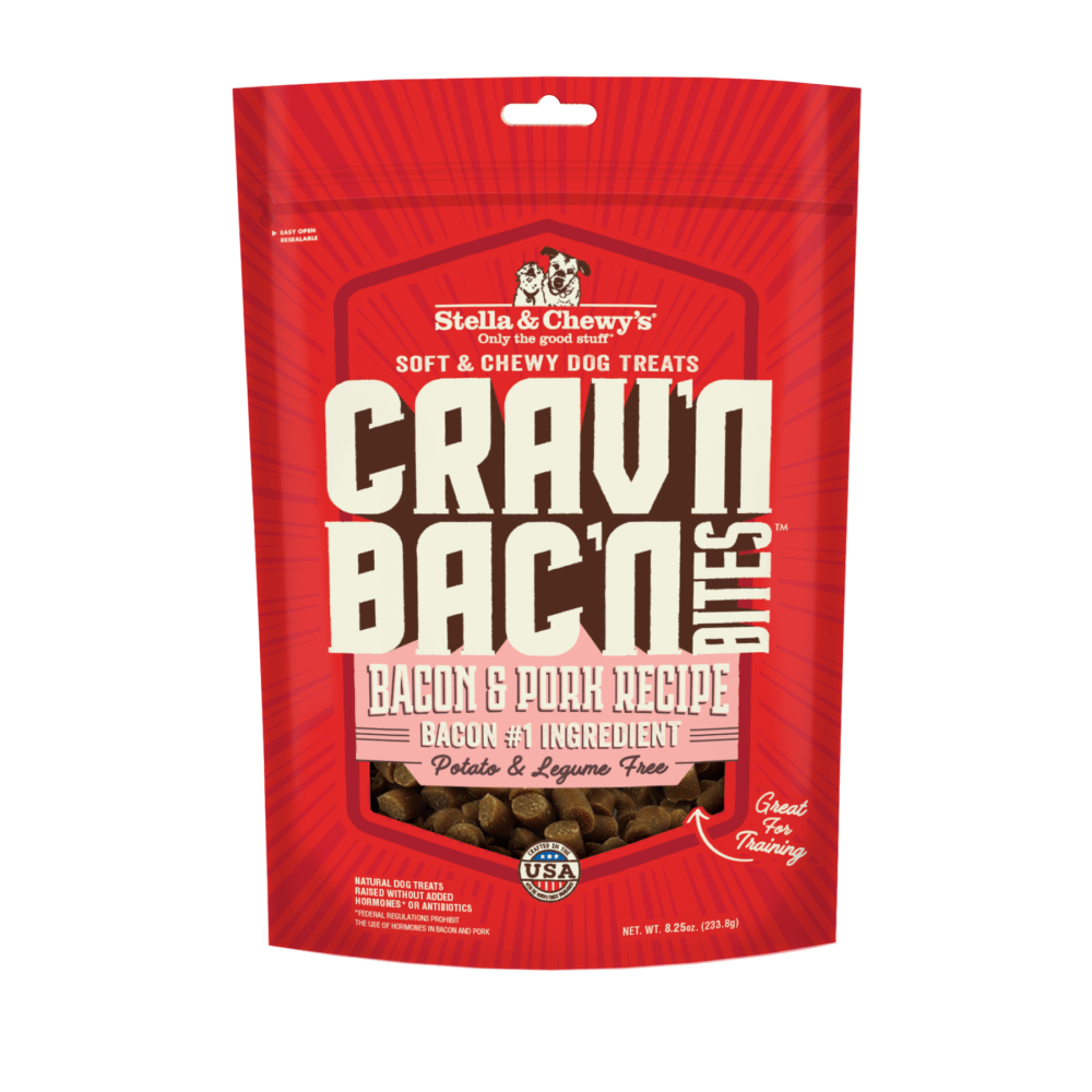 Stella & Chewy's Crav’n Bac’n Bites Bacon & Pork Recipe Dog Treats 8.25oz