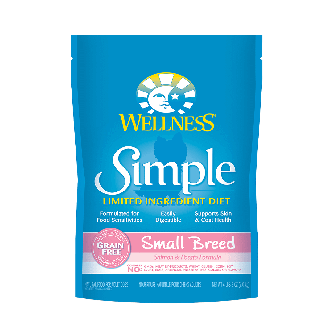 Wellness Simple Grain-Free Salmon & Potato Formula for Small Dog Breed 4lb