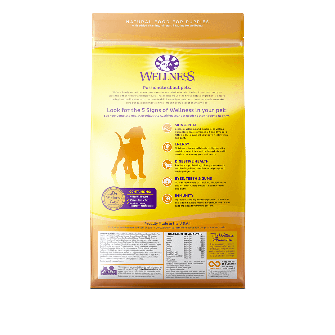 Wellness Complete Health Chicken, Oatmeal & Salmon Recipe for Puppy (2 Sizes)