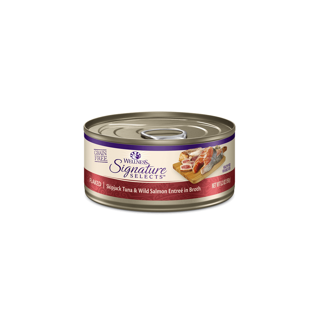 Wellness Signature Flaked Tuna & Salmon Entrée for Cat 5.3oz