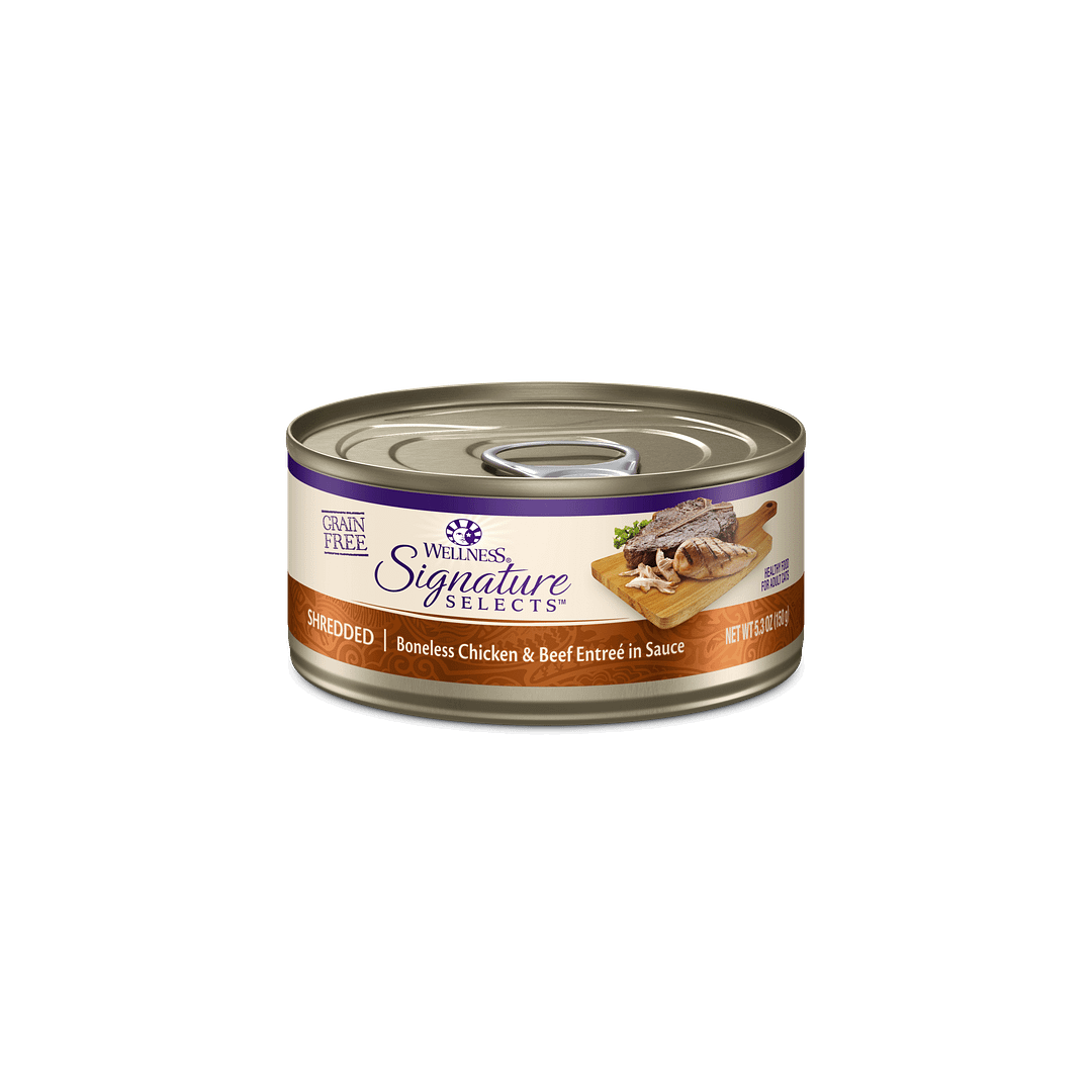 Wellness Signature Shredded Chicken & Beef Entrée for Cat 5.3oz