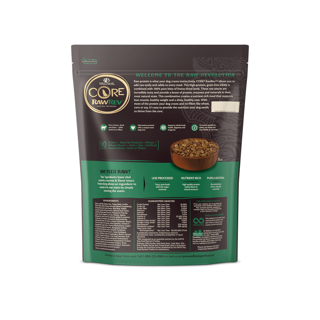 Wellness Core RawRev for Dog – Wild Game