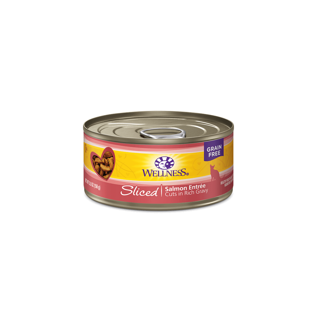 Wellness Sliced Salmon Entrée Cat Food 5.5oz