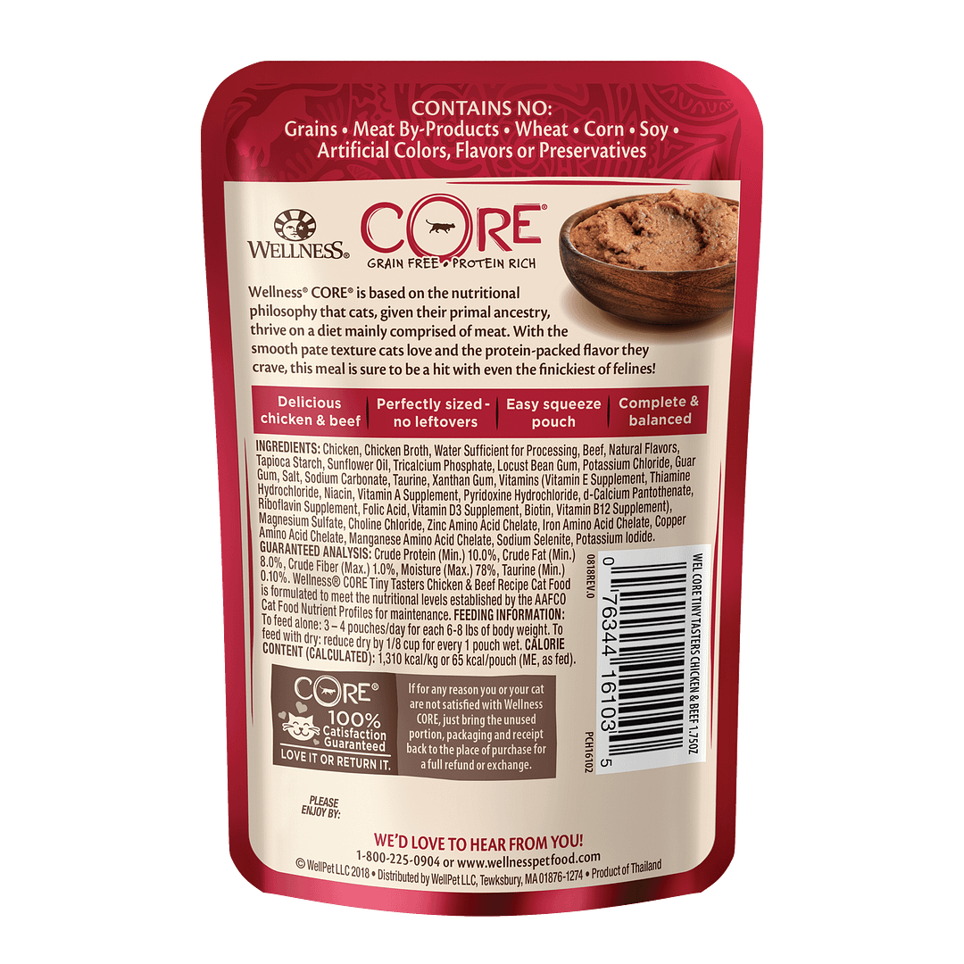 Wellness Core Tiny Tasters Chicken & Beef for Cat 1.75oz