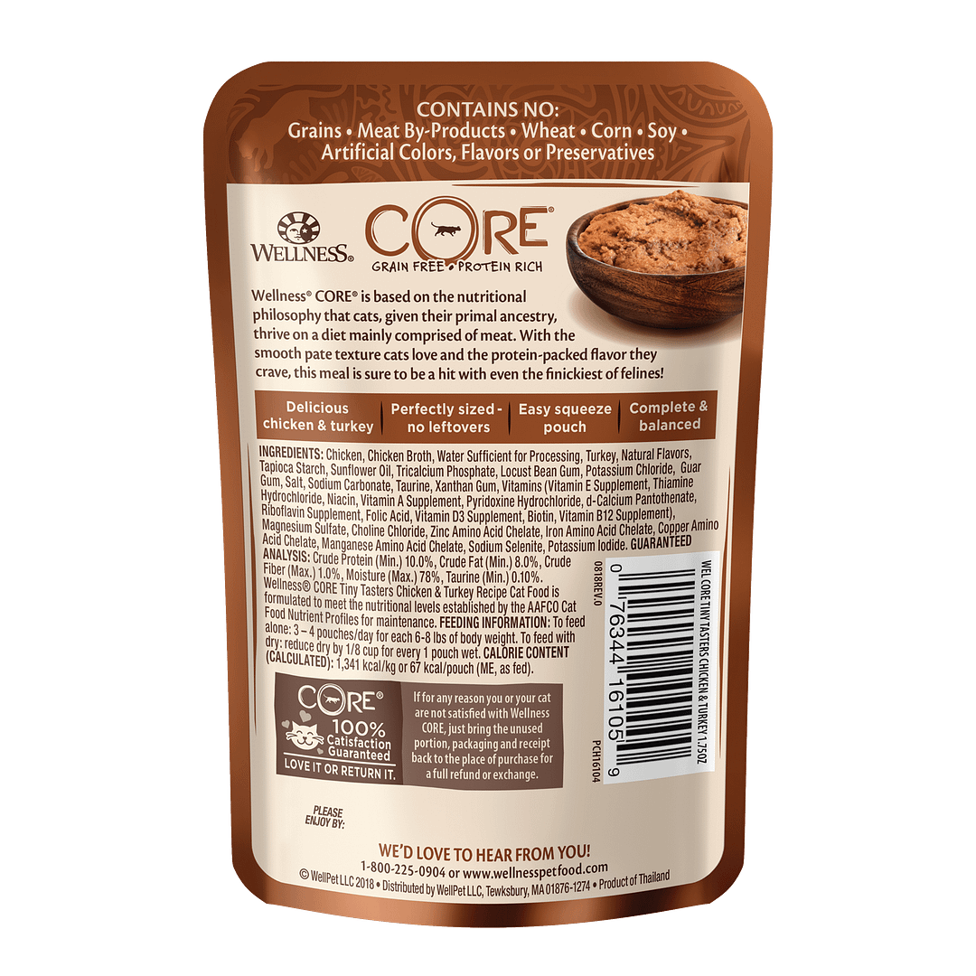 Wellness Core Tiny Tasters Chicken & Turkey for Cat 1.75oz