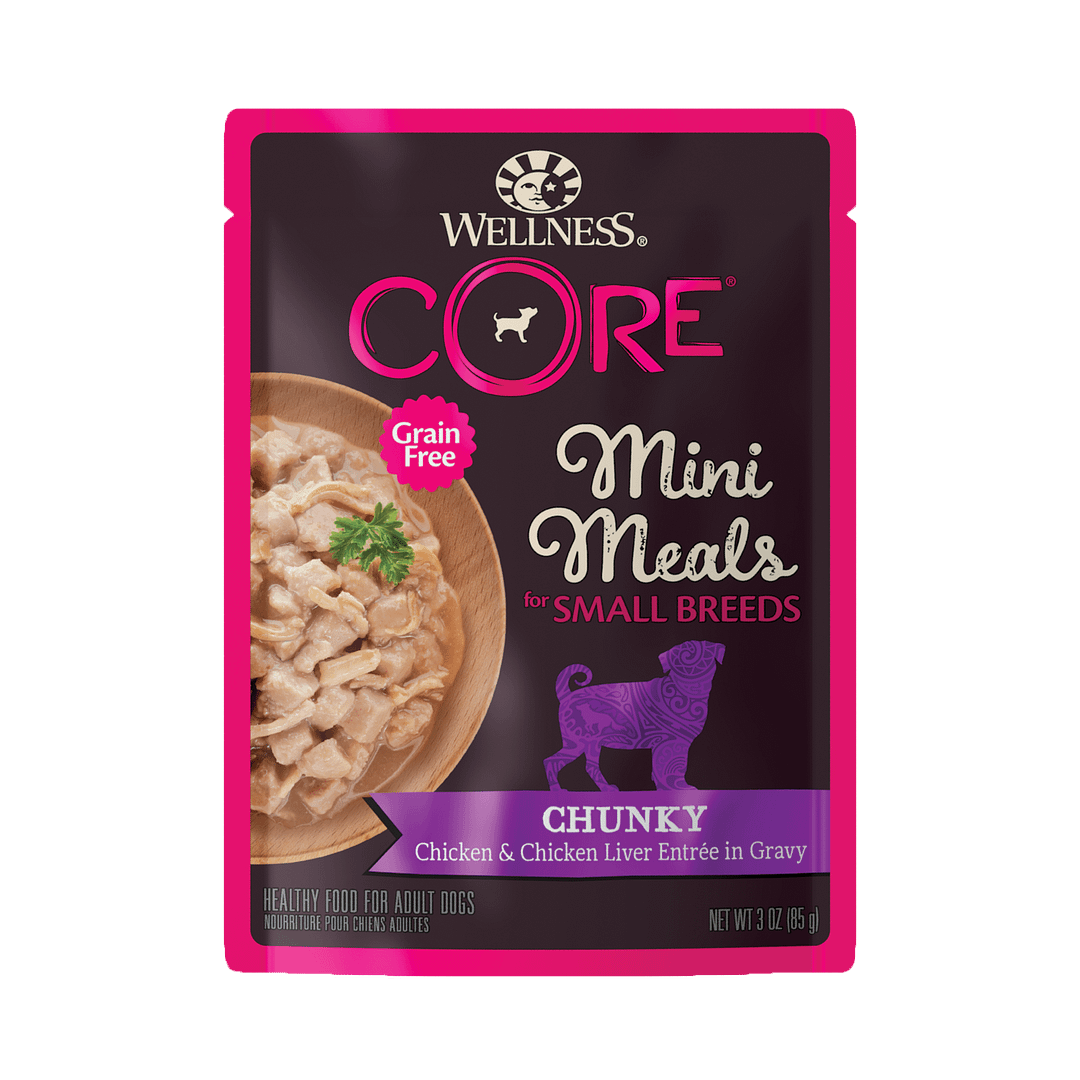 Wellness Core Small Dog Breed Mini Meals – Chicken & Chicken Liver 3oz