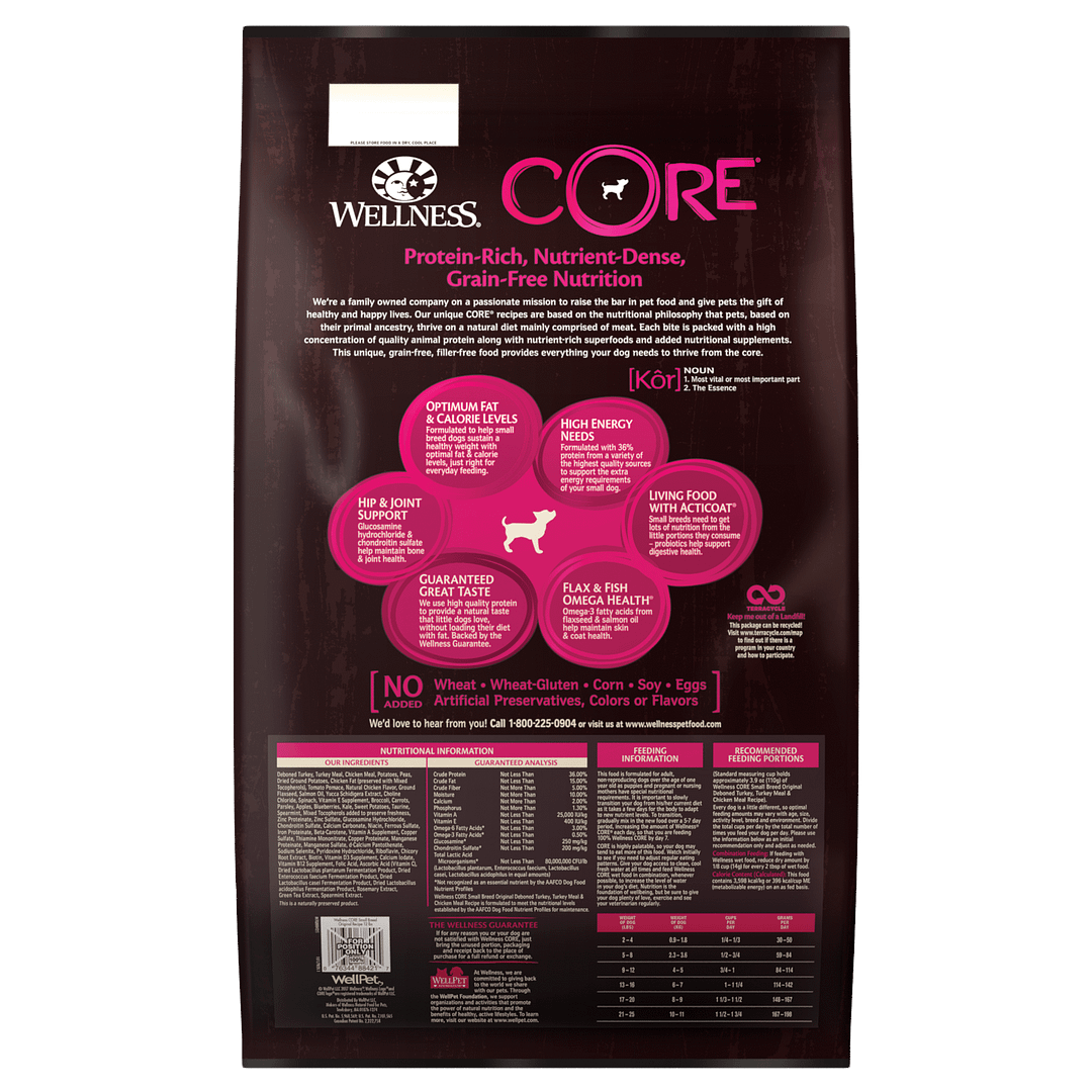 Wellness Core Grain-Free for Small Dog Breed – Original
