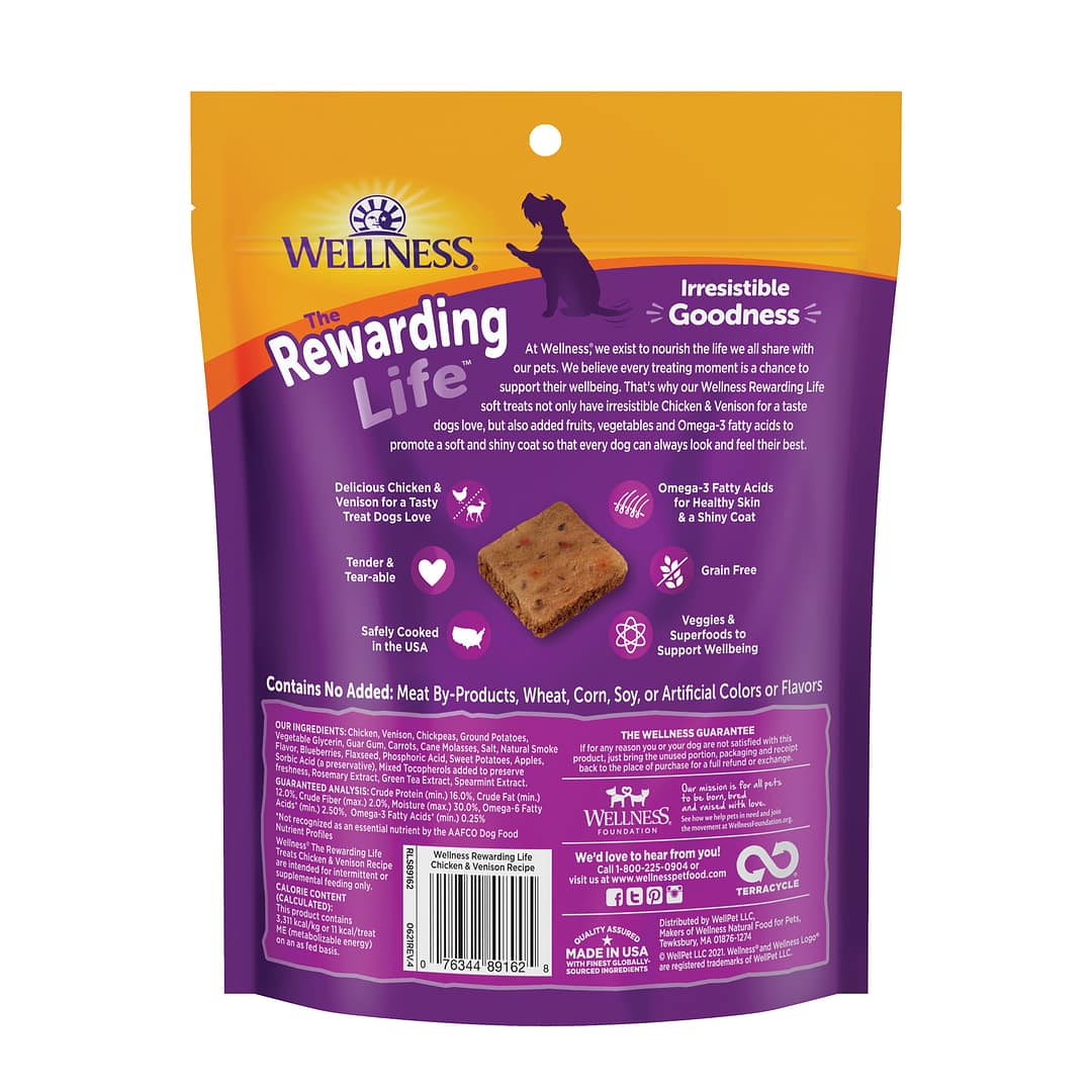 Wellness Rewarding Life Chicken & Venison Recipe Dog Treats - Image 2