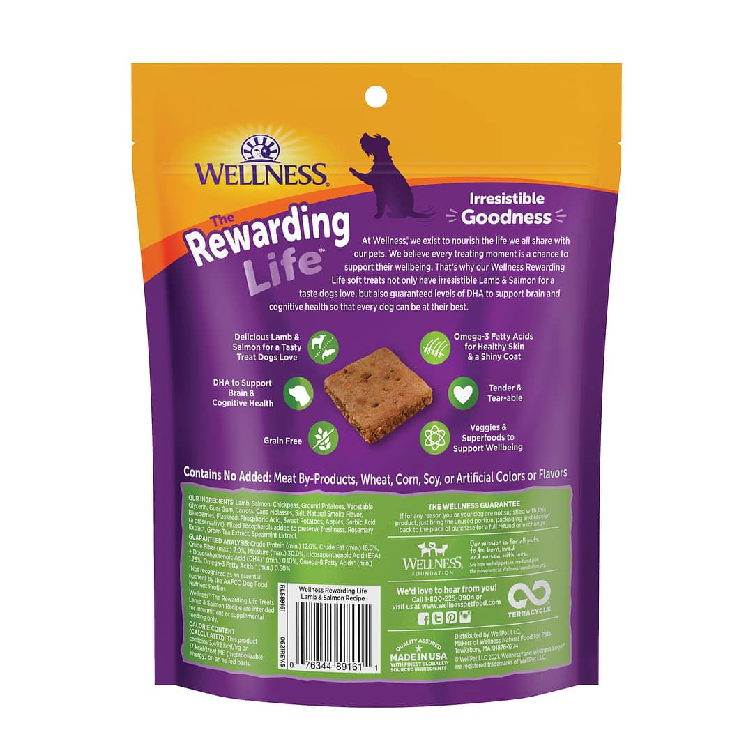 Wellness Rewarding Life Lamb & Salmon Recipe Dog Treats - Image 2