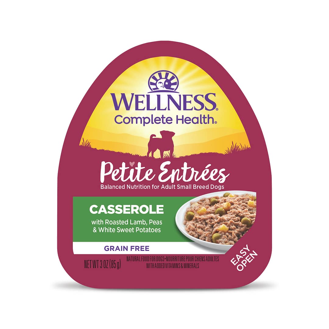 Wellness Petite Entrée  Casserole Roasted Lamb, Peas & White Sweet Potatoes for Dog