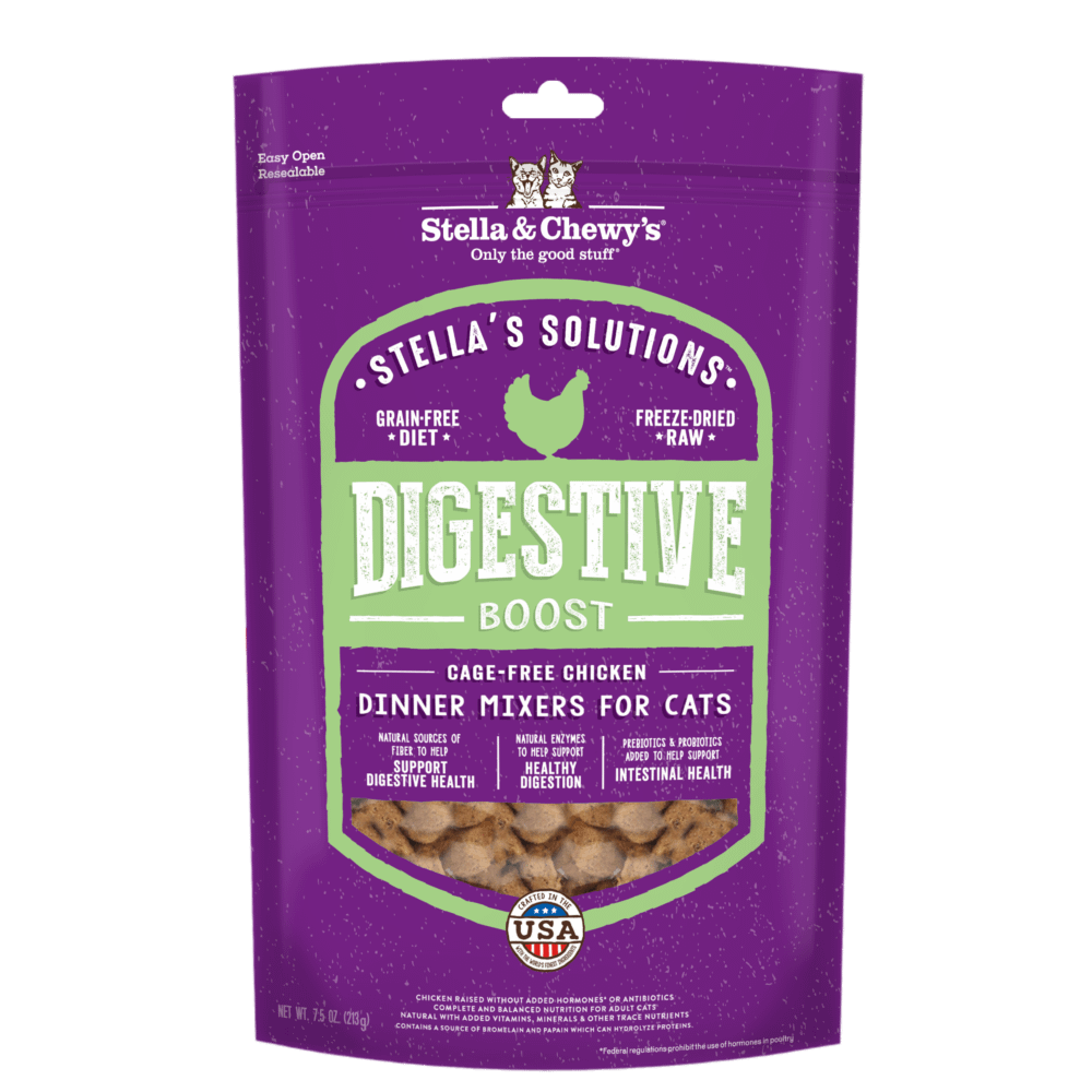 Stella & Chewy's Stella's Solutions Digestive Boost Chicken Freeze-Dried Raw Cat Food, 7.5oz