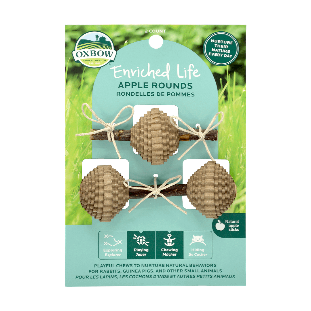 Oxbow Enriched Life - Apple Rounds Treats & Toy for Small Animals