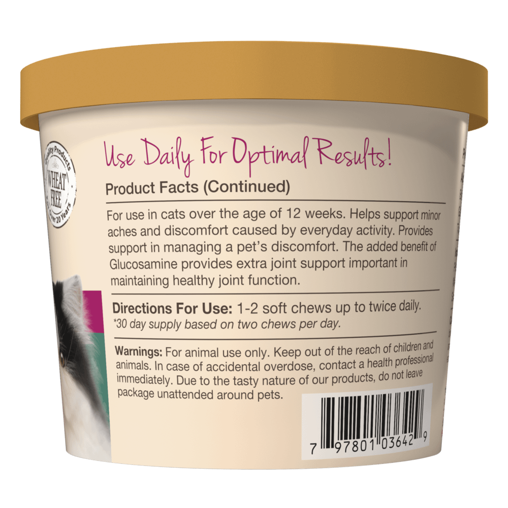 Naturvet Aches & Discomfort Plus Glucosamine for Cats 60ct