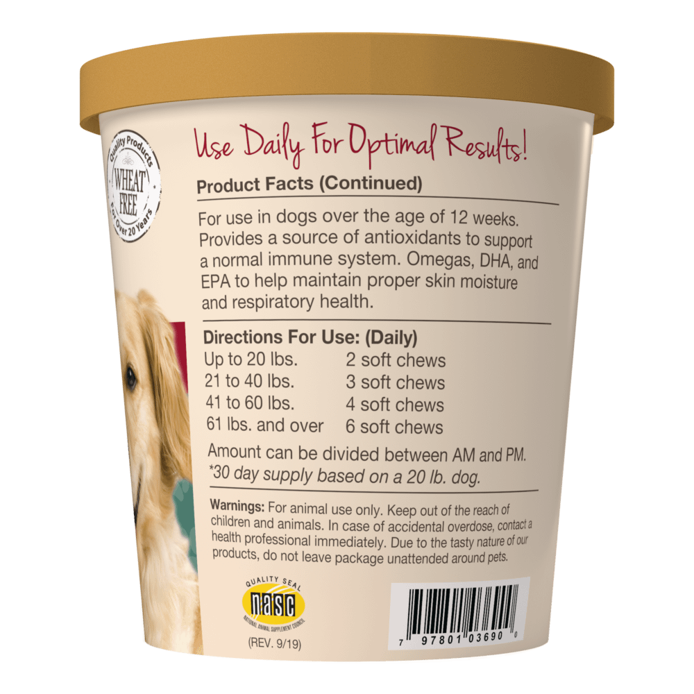 NaturVet Aller-911 Allergy Aid Plus Antioxidants for Dog 70ct