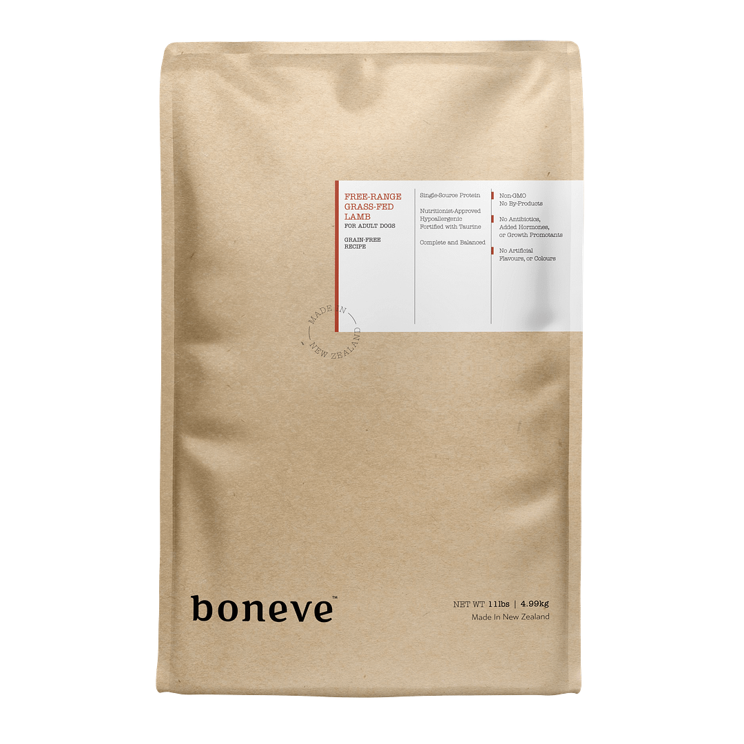 Boneve Earthmade Free Range Grass-Fed Lamb Dry Food for Adult Dogs (3 Sizes)