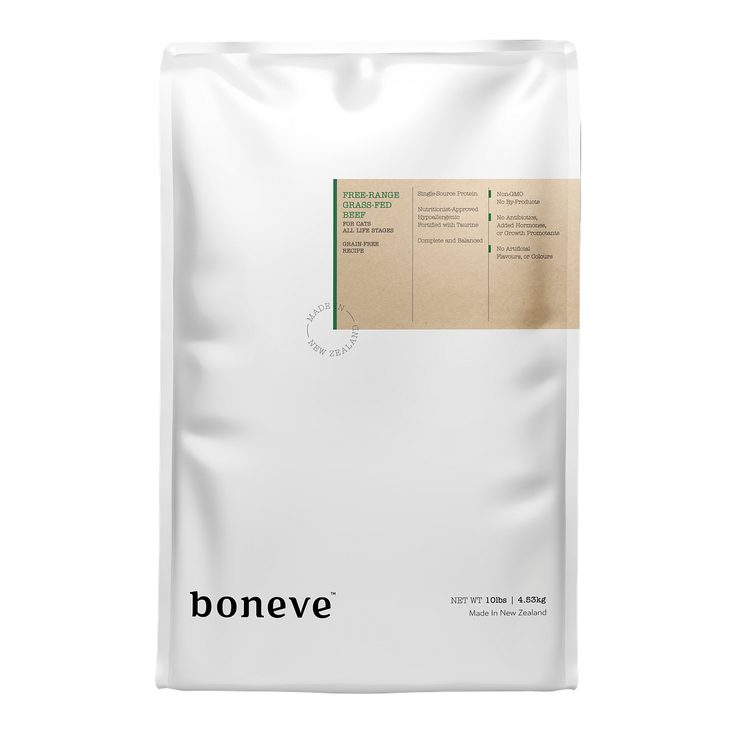 Boneve Earthmade Free Range Grass-Fed Beef Dry Food for Cats (3 Sizes)