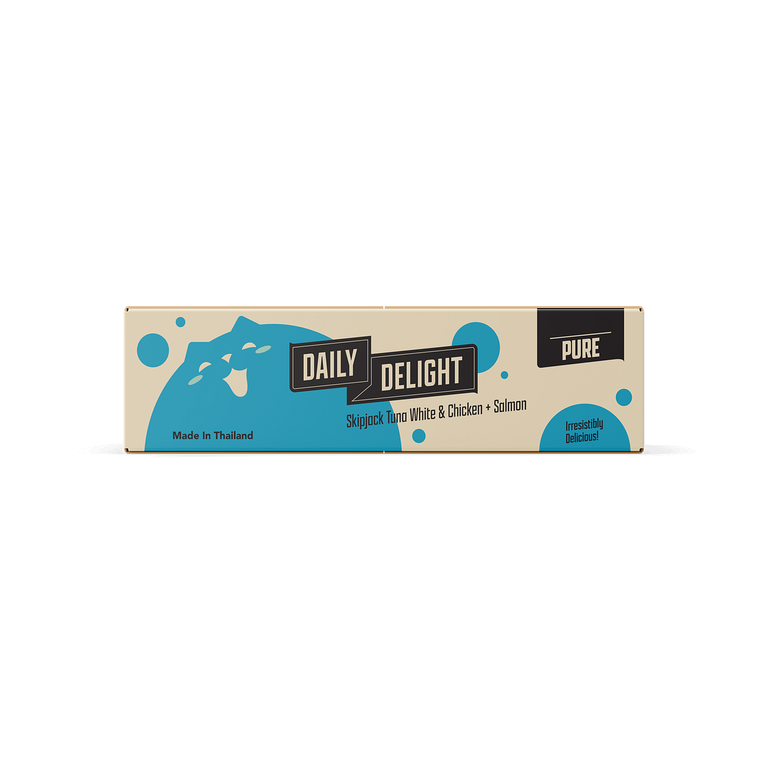 Daily Delight Pure Skipjack Tuna White & Chicken With Salmon Wet Cat Food 80g - Image 2