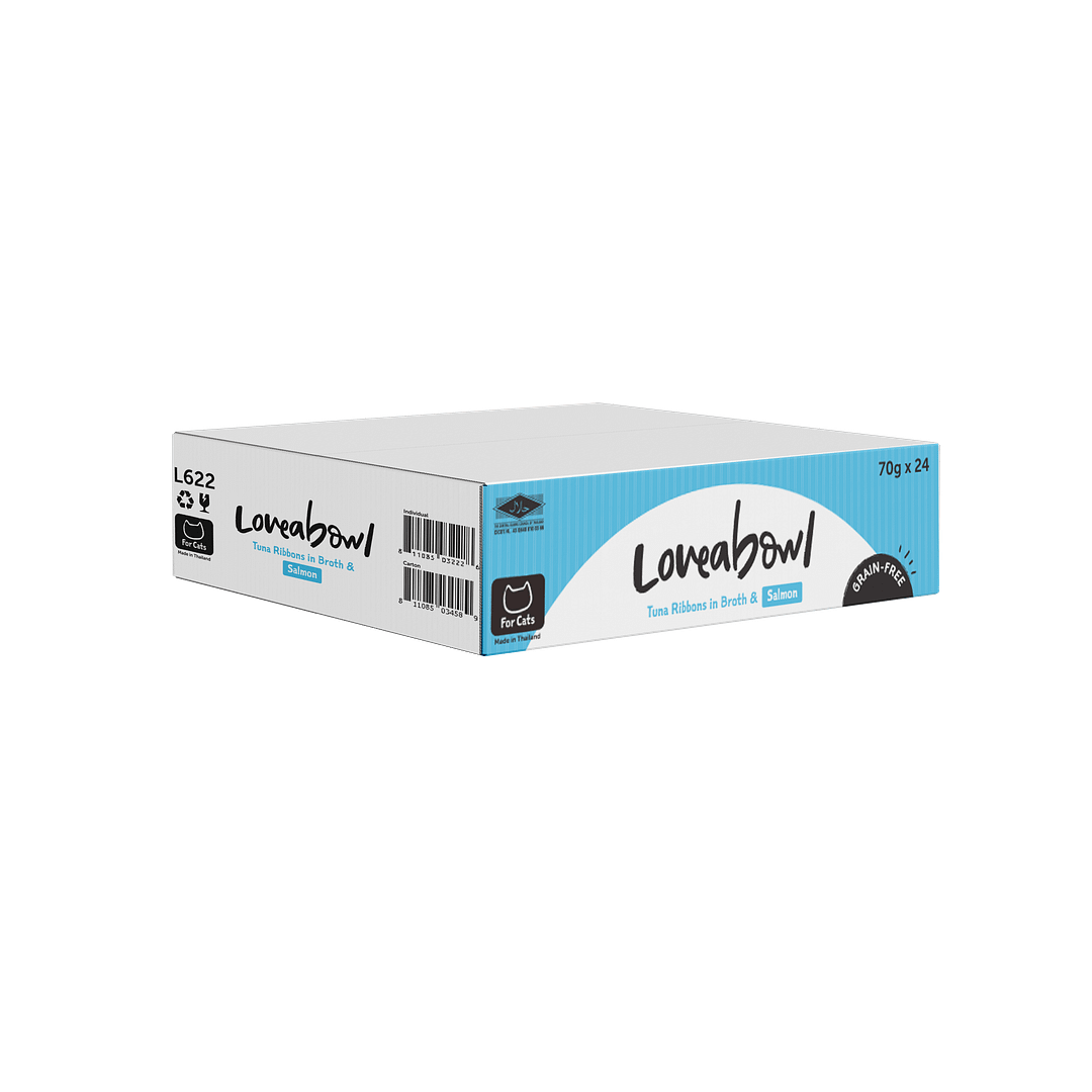 Loveabowl Tuna Ribbons in Broth with Salmon Wet Food for Cat 70g - Image 2