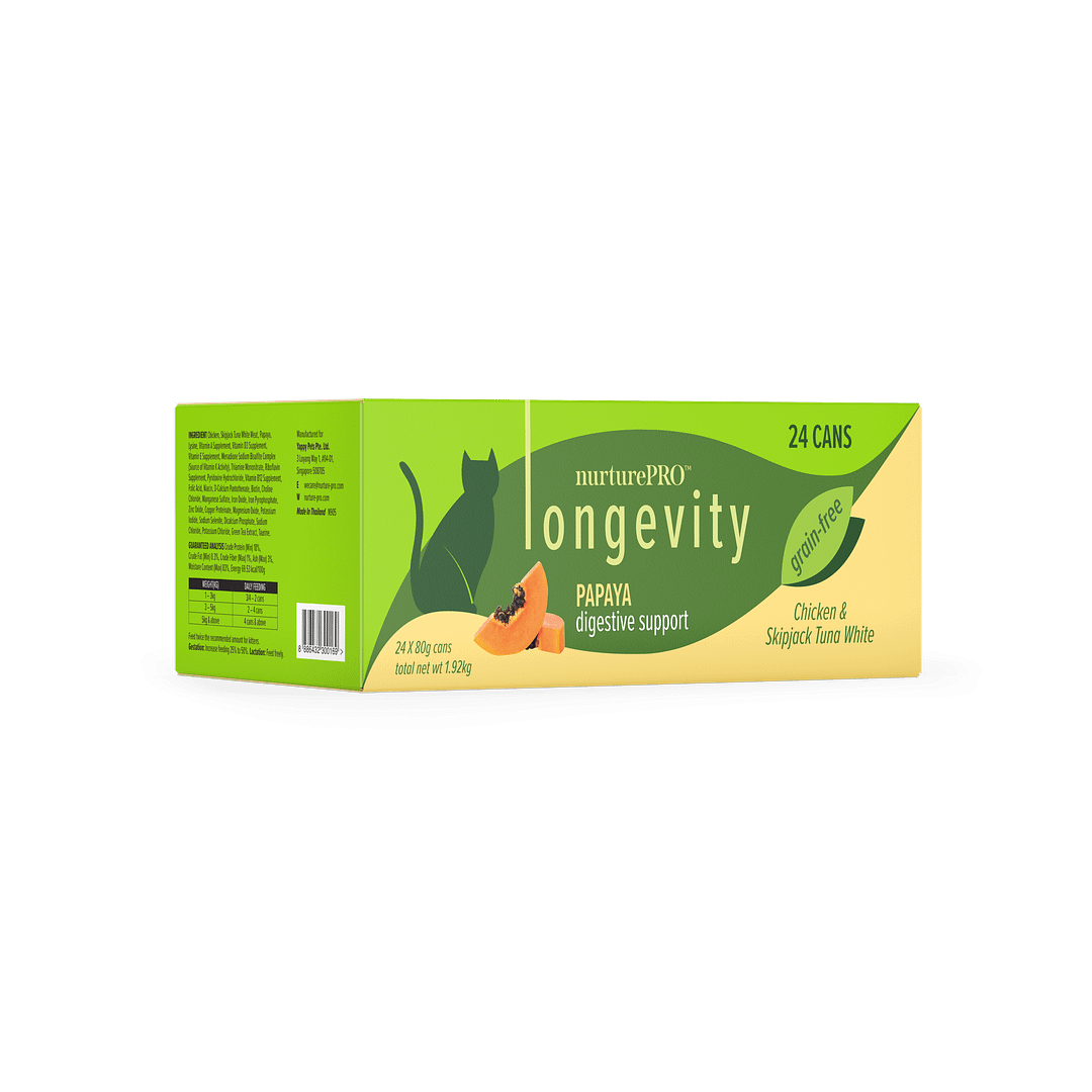 Nurture Pro Longevity Chicken & Skipjack Tuna White Meat with Papaya Wet Cat Food 80g - Image 3
