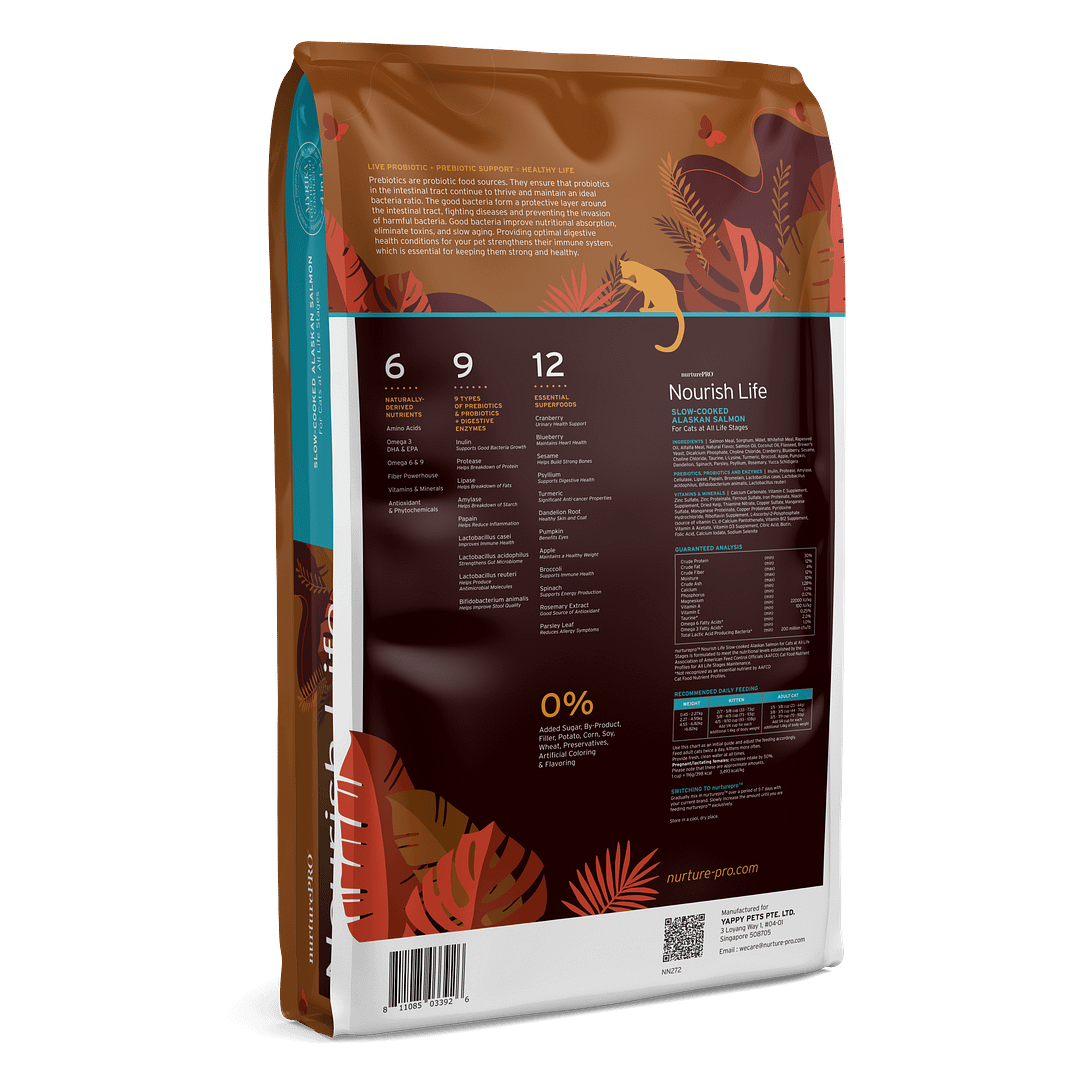 Nurture Pro Nourish Life Alaskan Salmon Formula for Indoor Kitten & Adult Dry Cat Food (3 Sizes) - Image 3