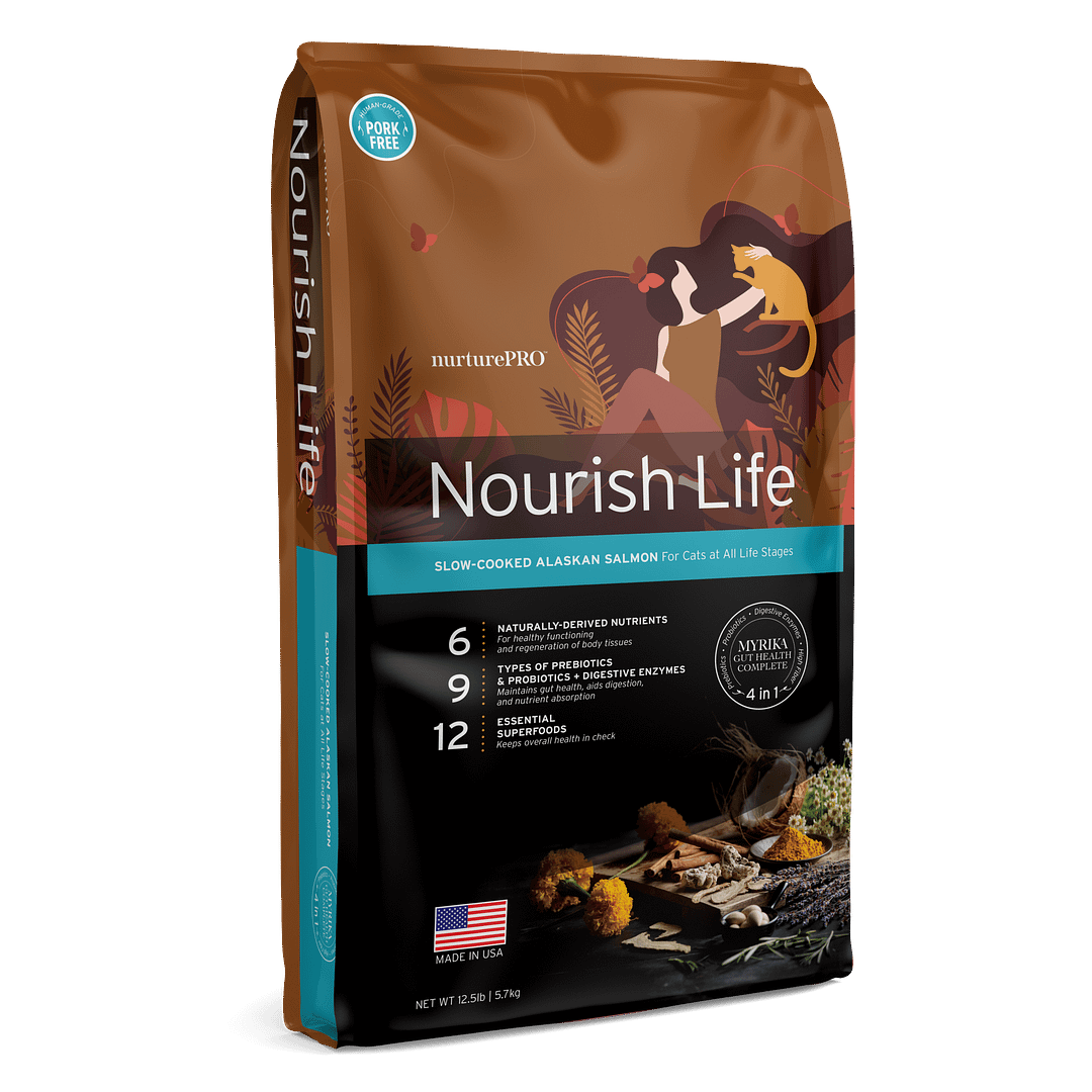 Nurture Pro Nourish Life Alaskan Salmon Formula for Indoor Kitten & Adult Dry Cat Food (3 Sizes)