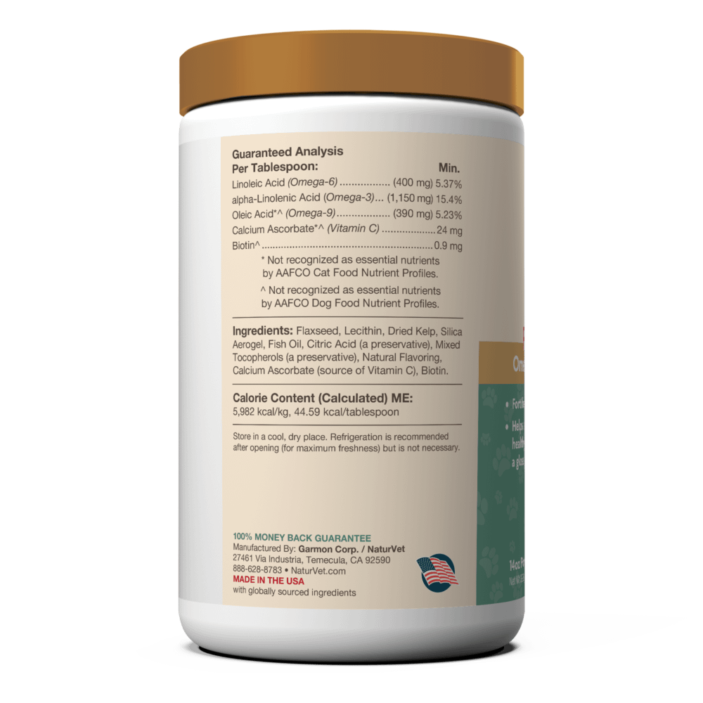 Naturvet Ultimate Skin & Coat Powder Plus Omega 3, 6 and 9 For Dog & Cat 14oz