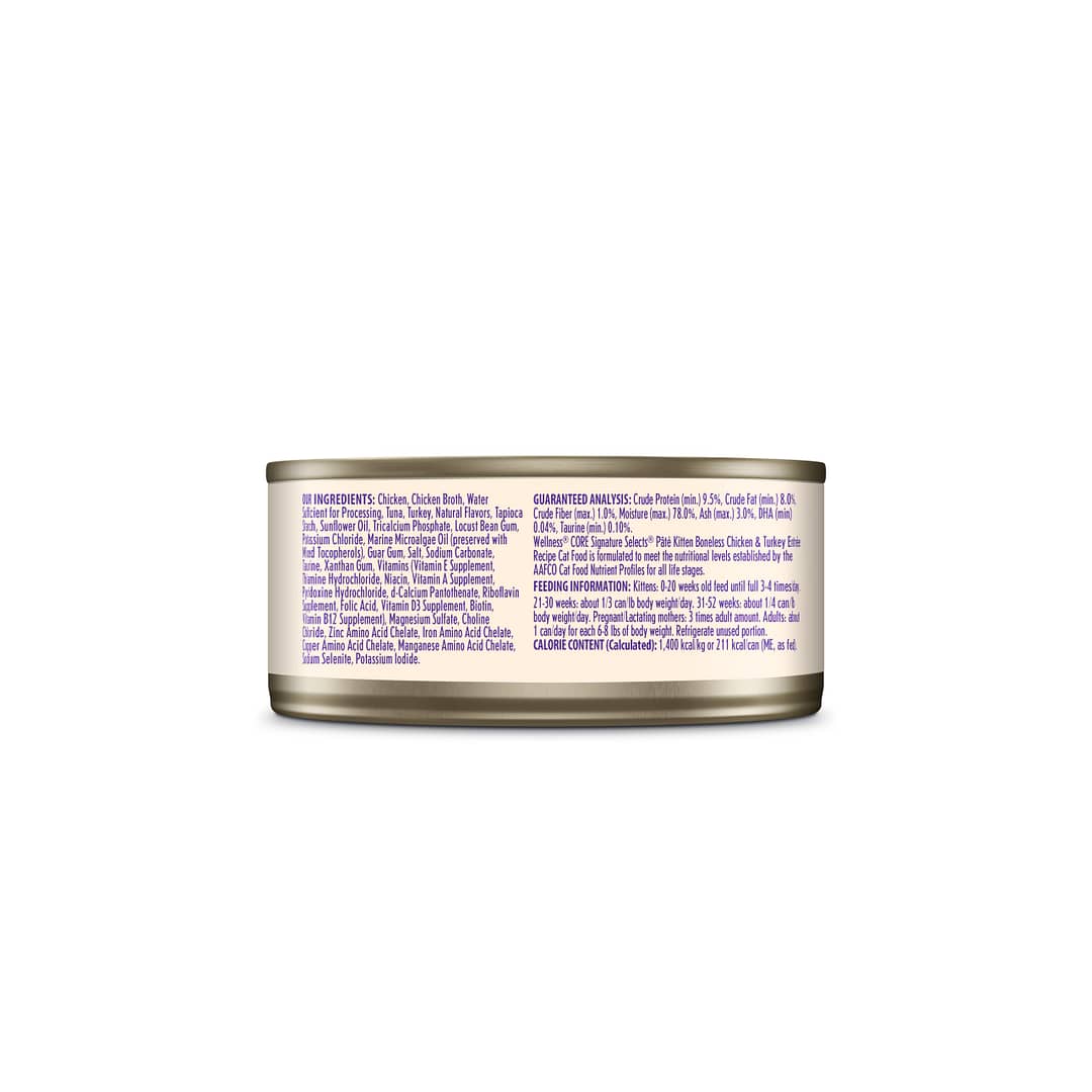 Wellness CORE Signature Selects Pate Kitten Boneless Chicken & Turkey Entrée 5.3oz - Image 2