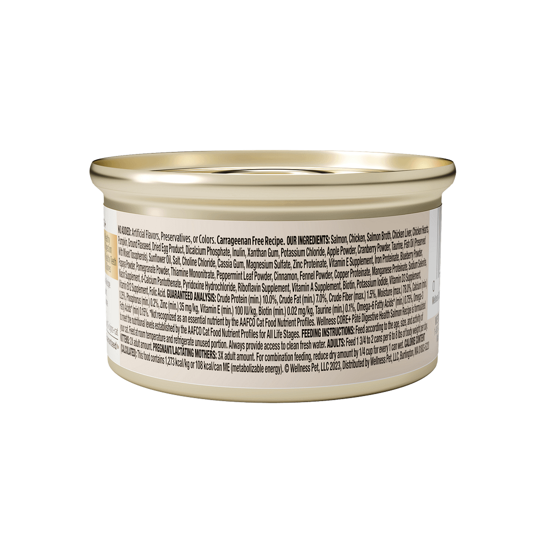 Wellness Core Digestive Health Pate Salmon Wet Cat Food 3oz - Image 2