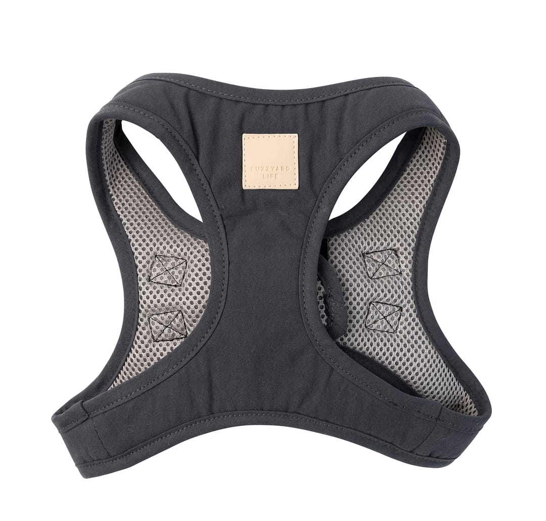 FuzzYard Life Cotton Step-in Dog Harness, Slate Grey (6 Sizes)
