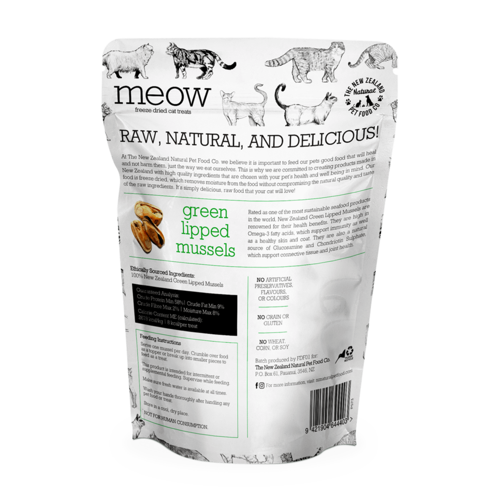 Meow Green Lipped Mussels Cat Treat 50g - Image 2