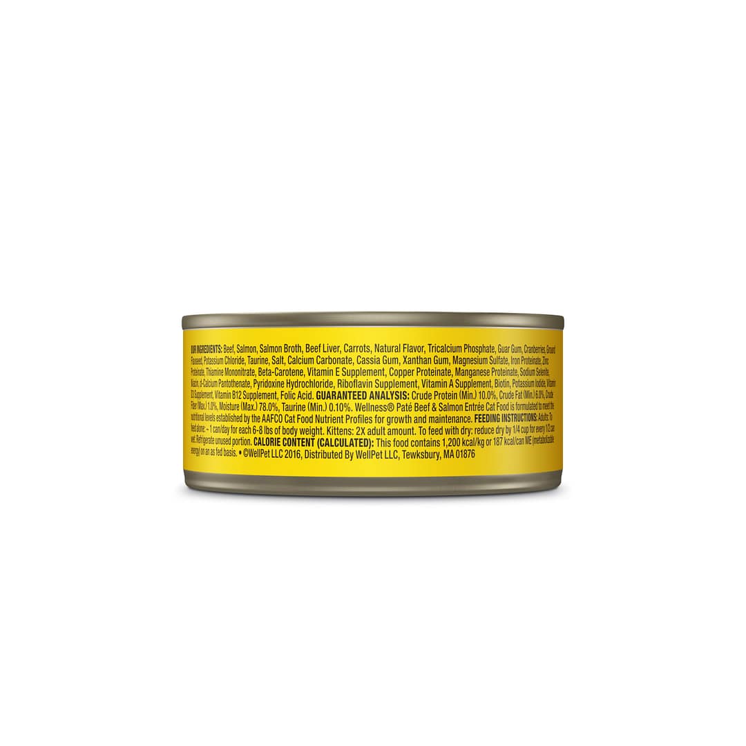 Wellness Complete Health Pate Beef & Salmon Recipe Wet Cat Food 5.5oz - Image 2