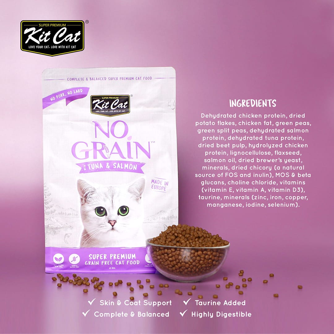 Kit Cat No Grain Dry Cat Food Tuna & Salmon (2 Sizes) - Image 3