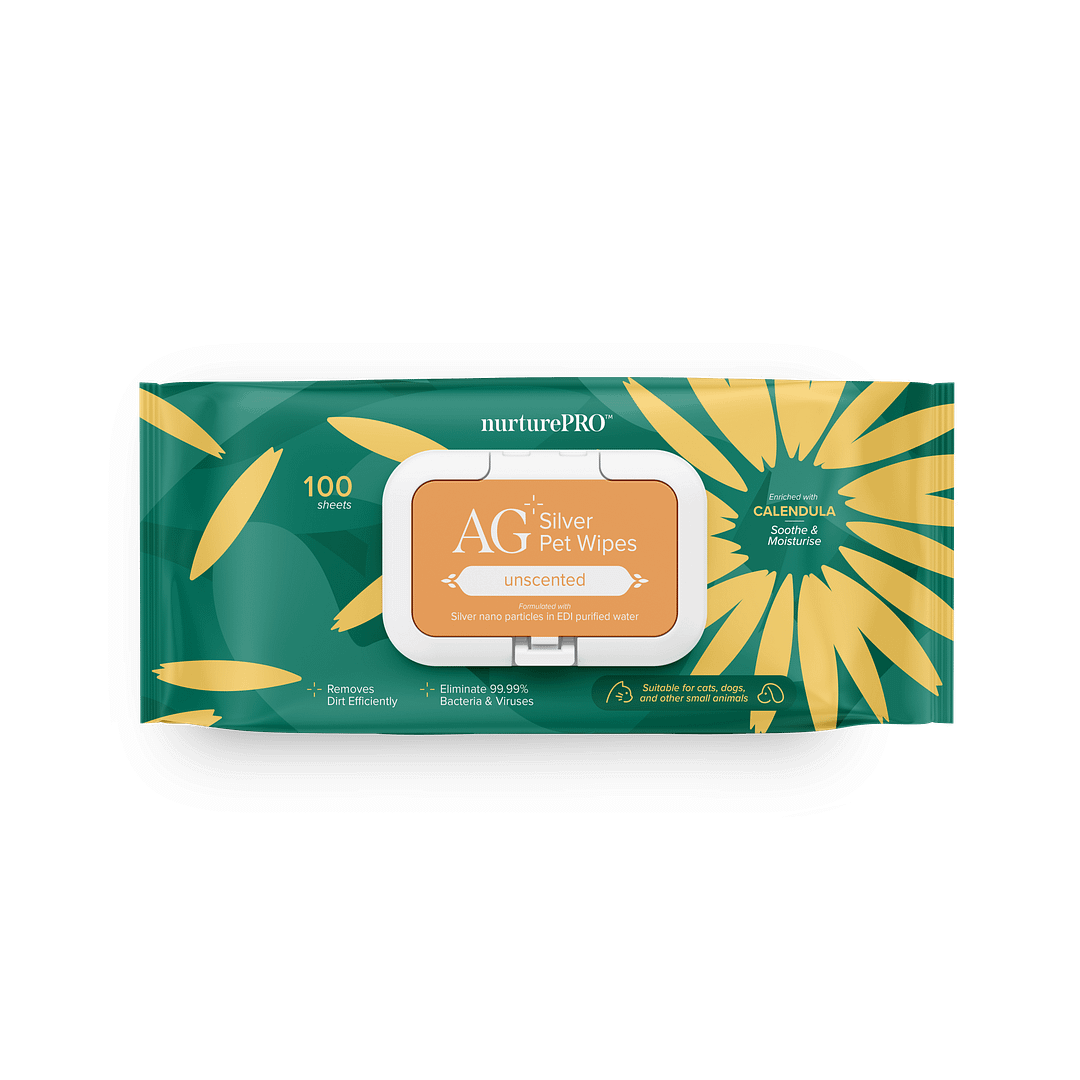 Nurture Pro AG+ Silver Pet Wipes Unscented