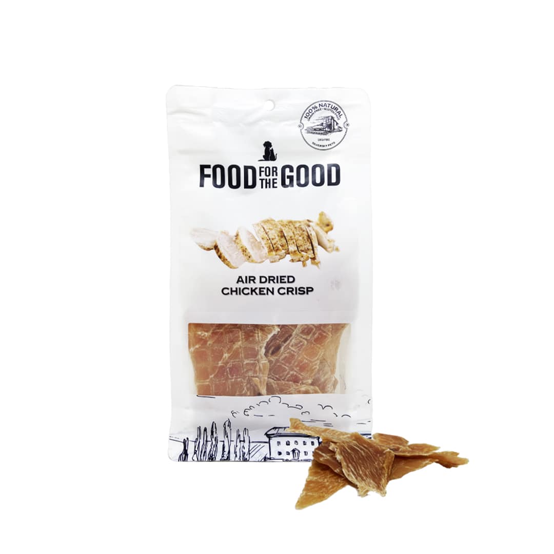 Food For The Good Air Dried Chicken Crisp Dog Treats 100g