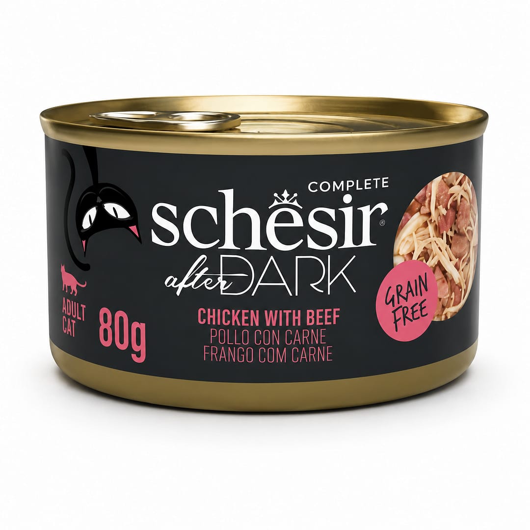 Schesir After Dark Wholefood Wet Cat Food - Chicken with Beef 80g -exp: 25/10/2026