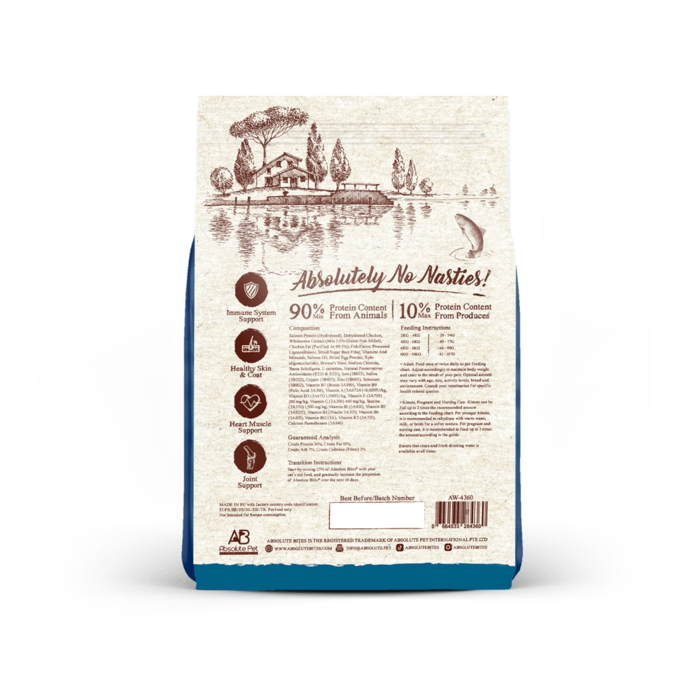 Absolute Bites Wild Age Dry Cat Food - Salmon (2 Sizes) - Image 2