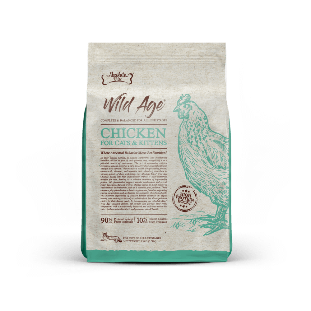 Absolute Bites Wild Age Dry Cat Food - Chicken (2 Sizes) - Image 2